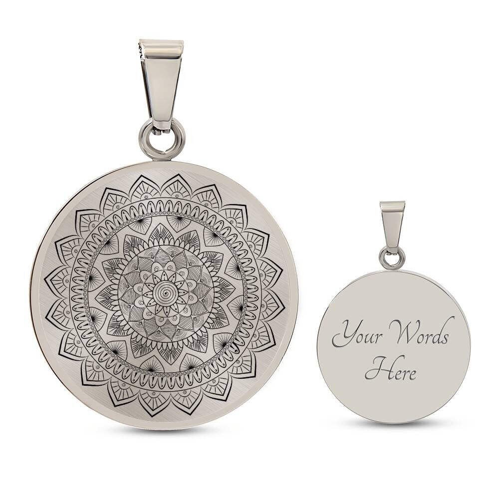 Graphic Circle Pendant + Necklace - 3