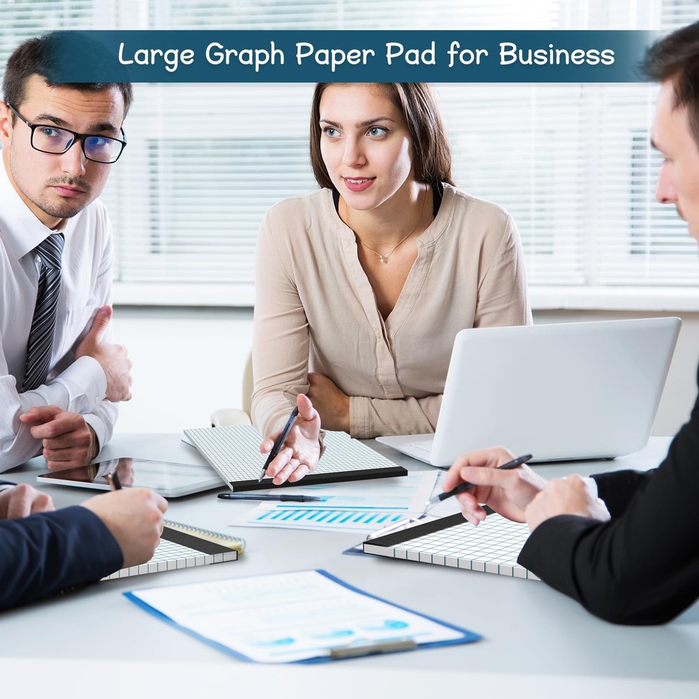 11x17 Graph Paper Pad - 30 Sheets 4x4 Grid for Engineers & Designers