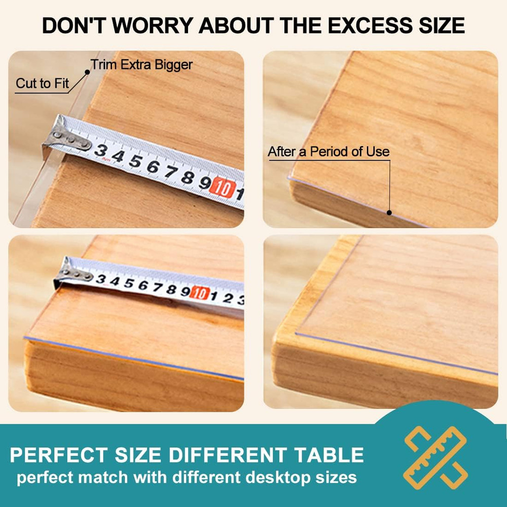 Multi-Sizes Small Clear PVC Dining Table Cover Protector Heat Resistant Waterpro