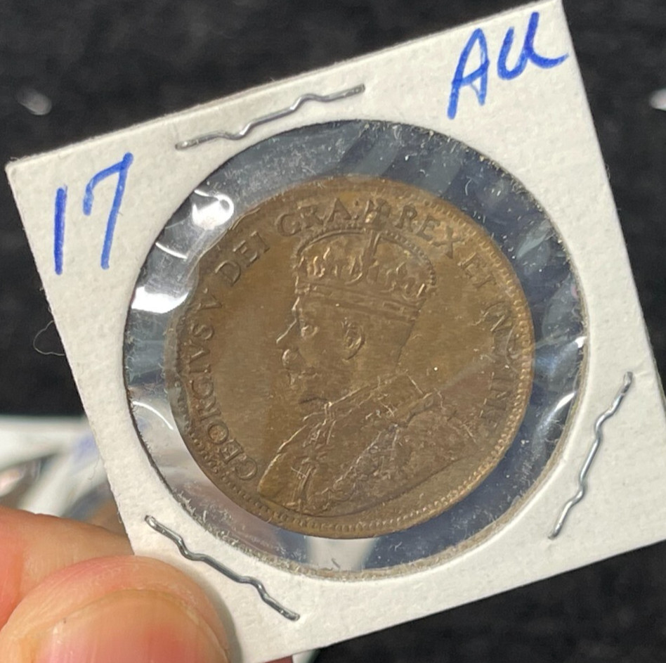 1917 Canada One Large Cent Coin High Grade