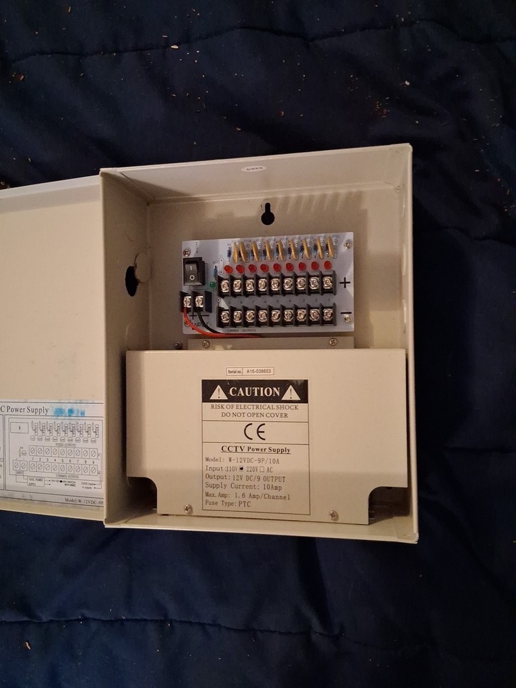 CCTV camera Distributed Power Supply model W – 12 VDC – 9P/10A New