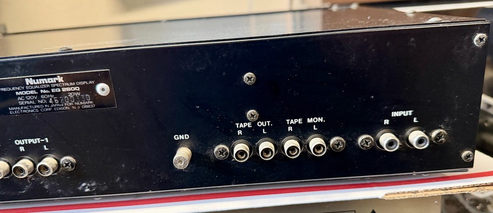 Numark EQ 2600 Tone Computer Display Stereo Frequency Equalizer Tested SEE VIDEO