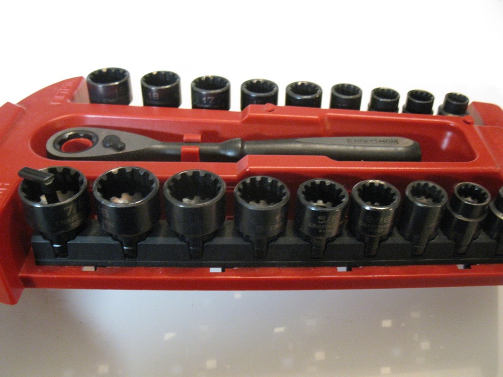 Craftsman Metric & SAE Max Axess Socket Set, Pass Through, 19pc 31088