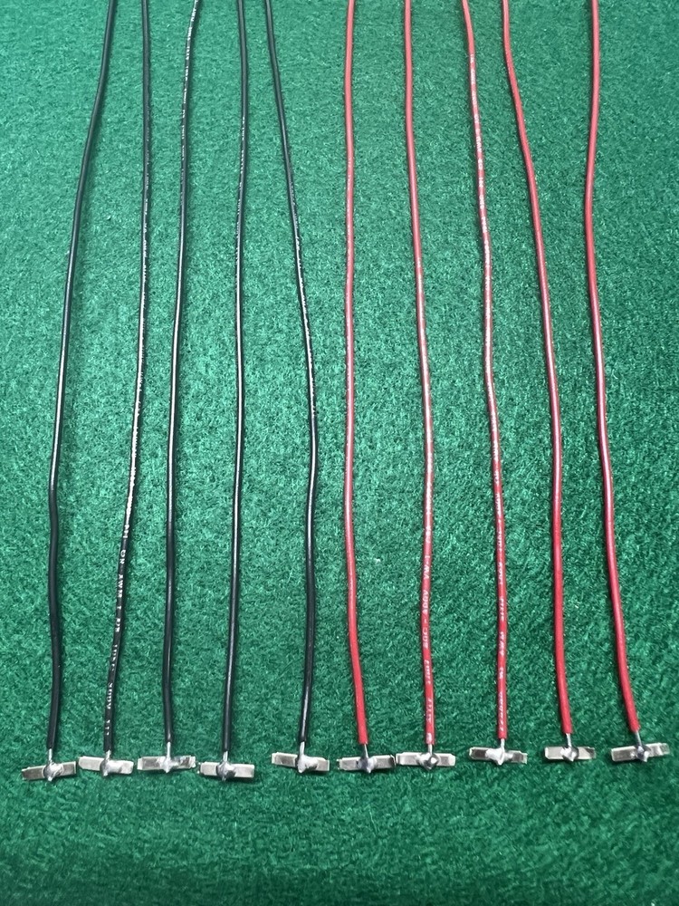 Terminal Rail Joiners N Scale Code 80 Nickel Silver W 10” Leads (5pair) 22awg