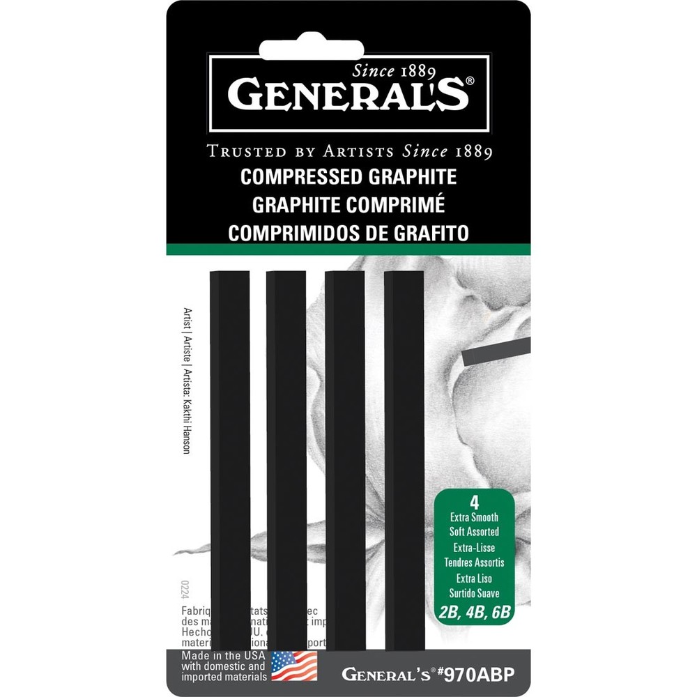 General's Compressed Graphite Square Art Stick Assortment