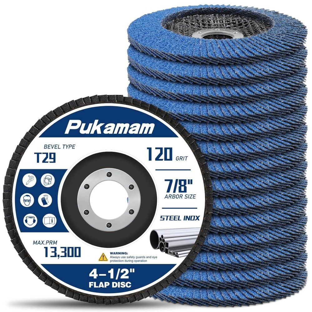 High Quality 14-Pack 4 1/2" Flap Discs Grit 120 - Zirconia for Efficient Sanding