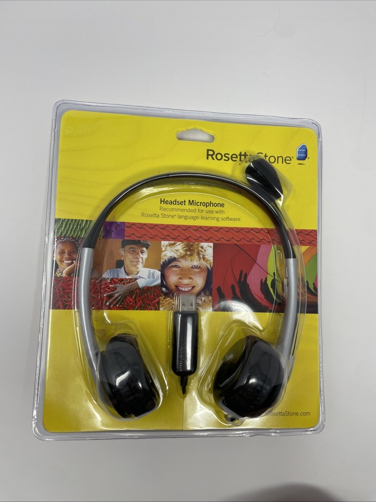 Rosetta Stone Headset Microphone USB For Language Learning Software New Sealed
