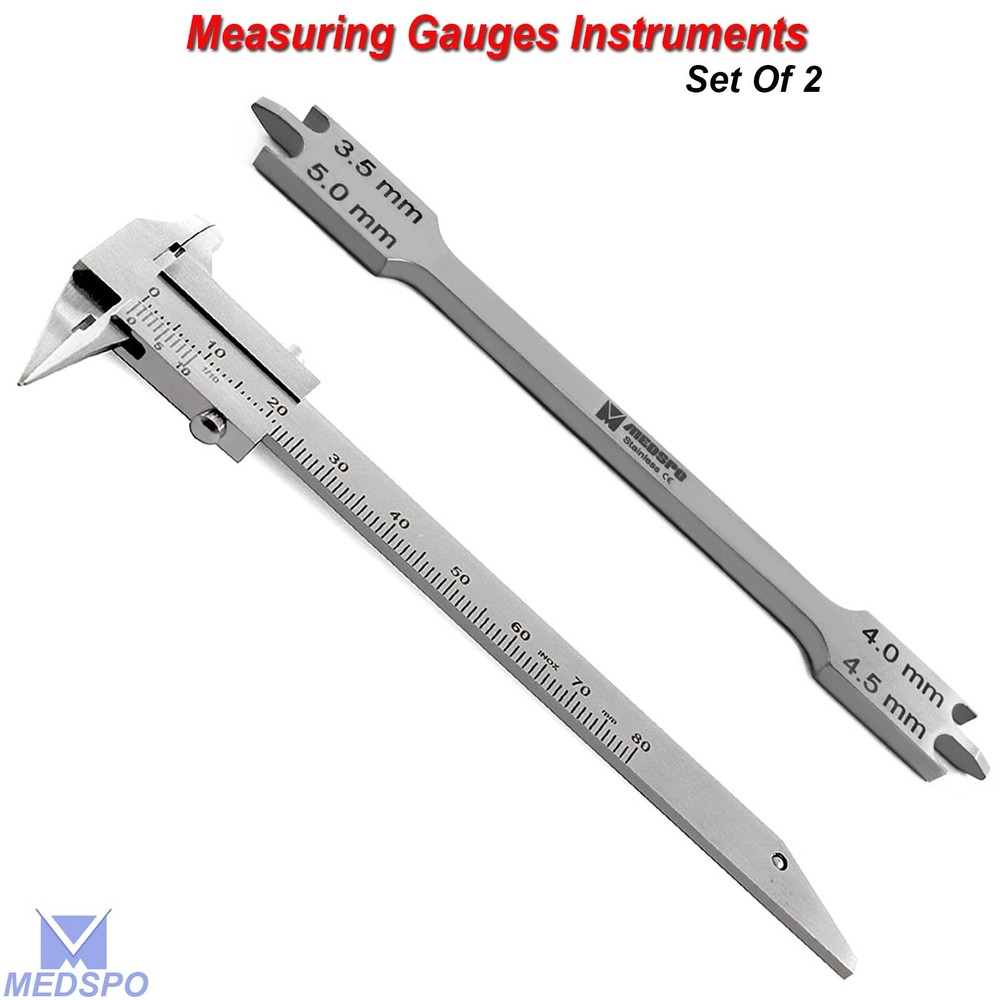 Orthodontic Barren Duck Caliper Bracket Positioning Gauge & Bracket Height Set