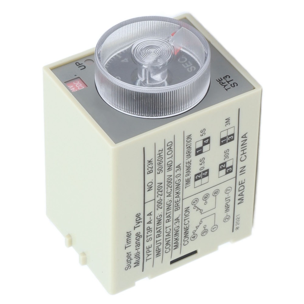 (DC24V)BERM Time Relay Adjustable Power On Timer Delay Accessory Replacement