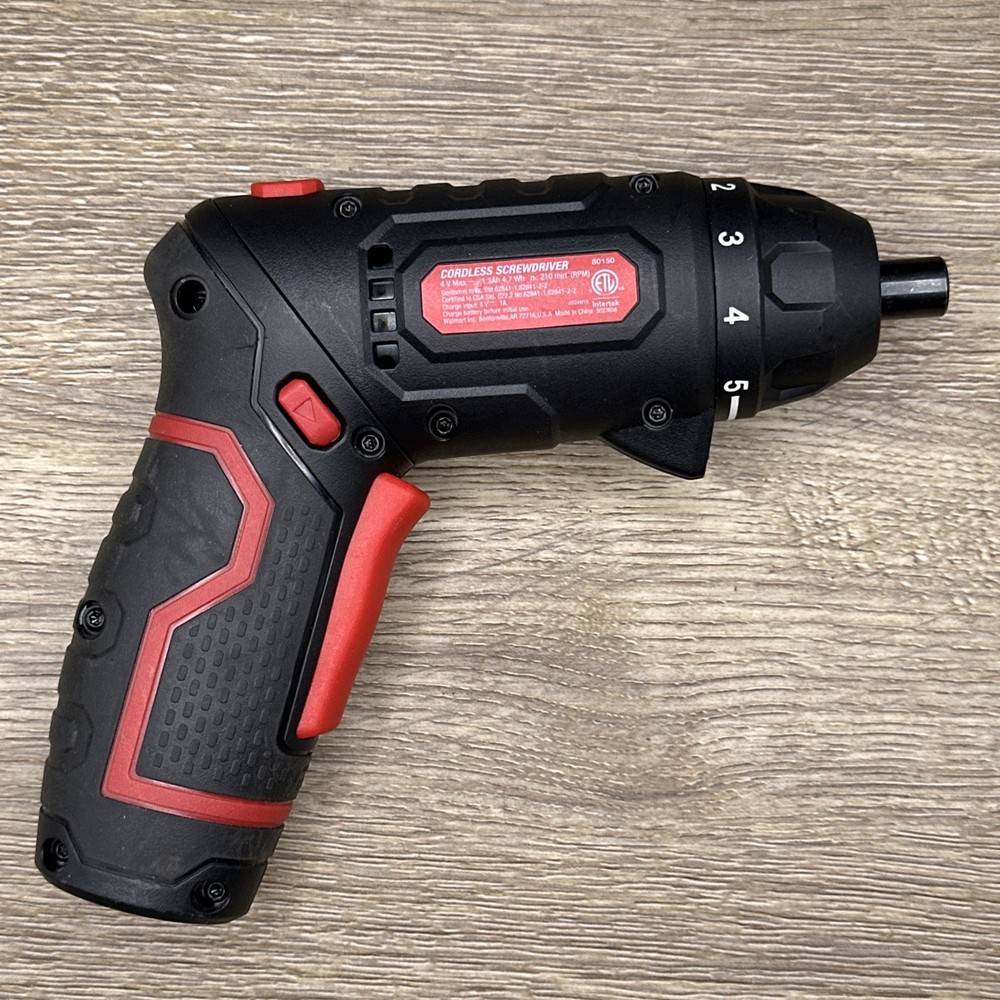 Hyper Tough 4-Volt Max Lithium-Ion Angle Grip Screwdriver, 80150