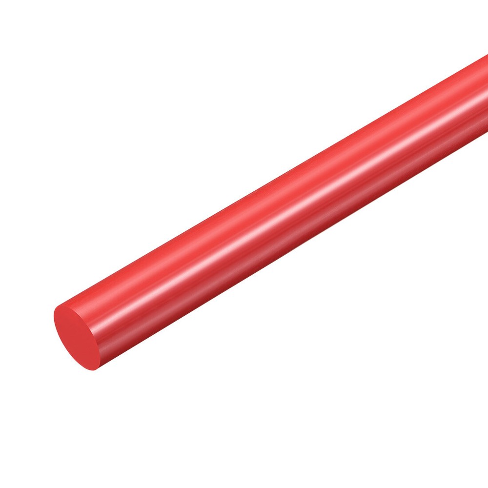 Plastic Round Rod,15mm Dia 50cm Red Engineering Plastic Round Bar