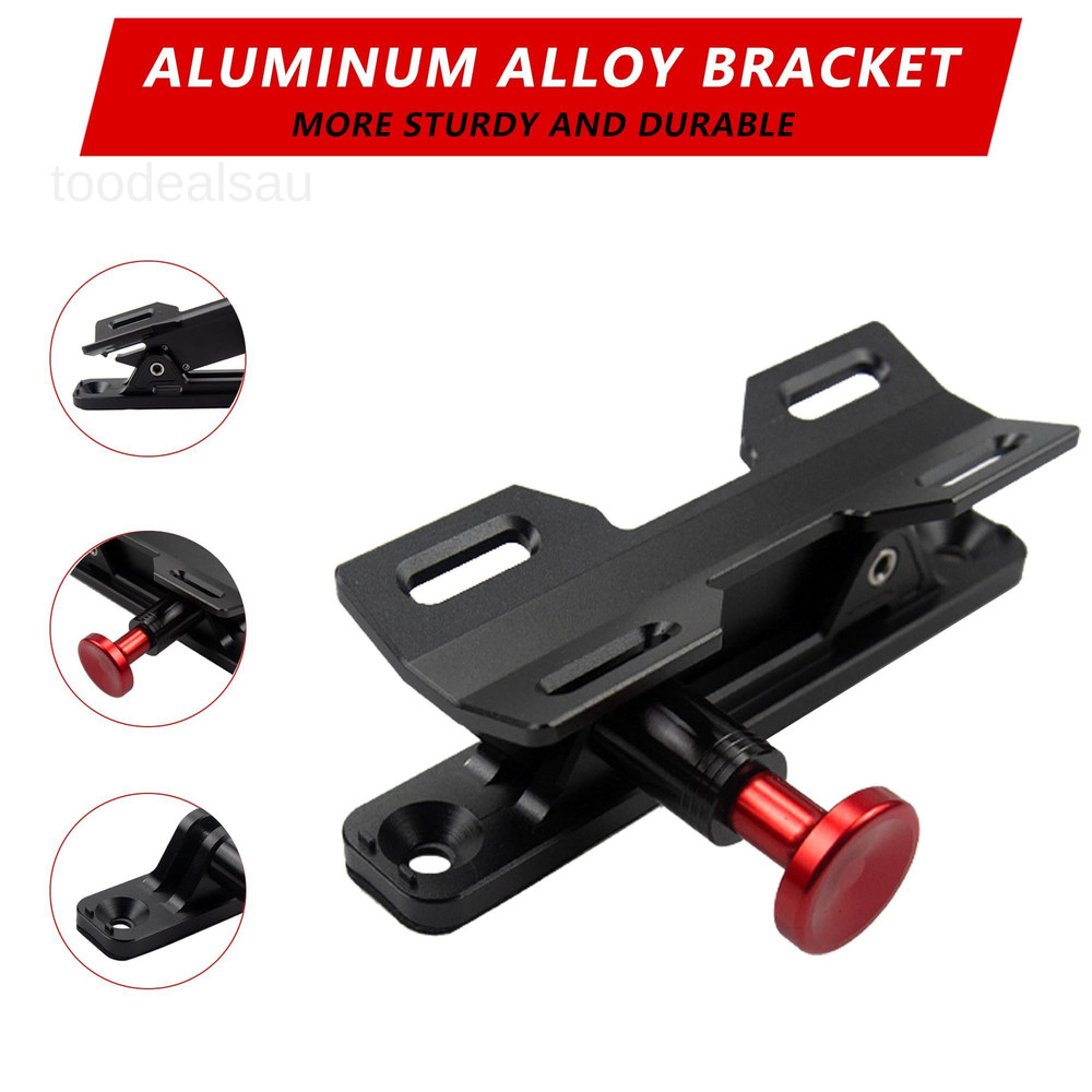 Quick Release Fire Extinguisher Mount - Aluminum Adjustable UTV Roll Black
