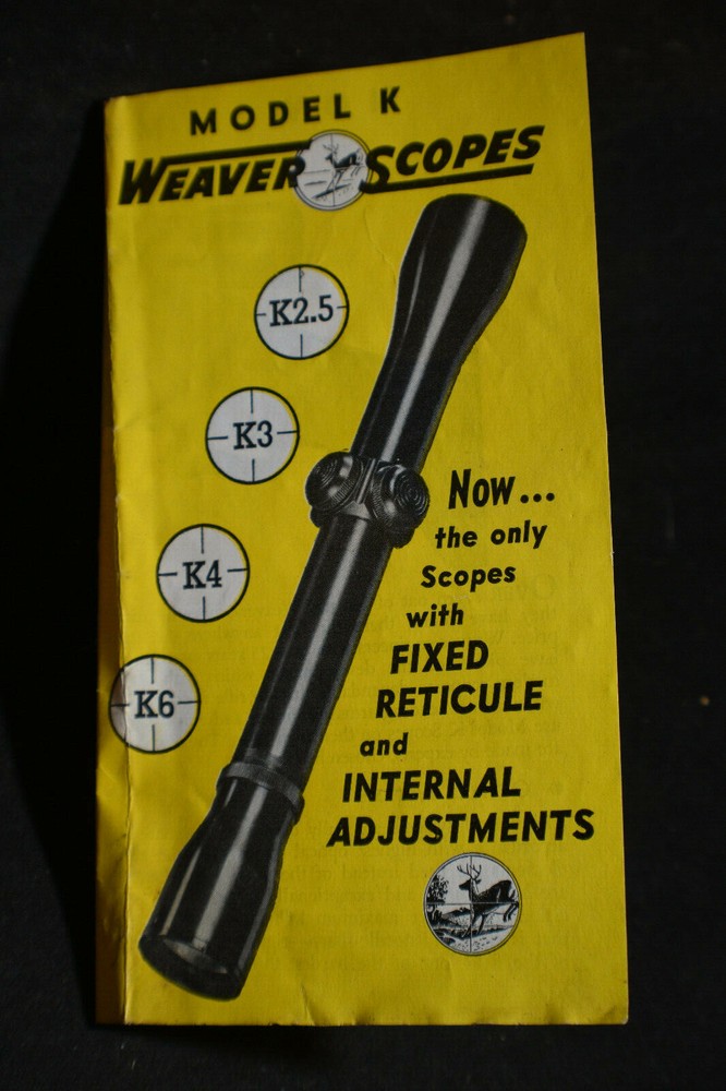 1959 Model K Weaver Scope Brochure