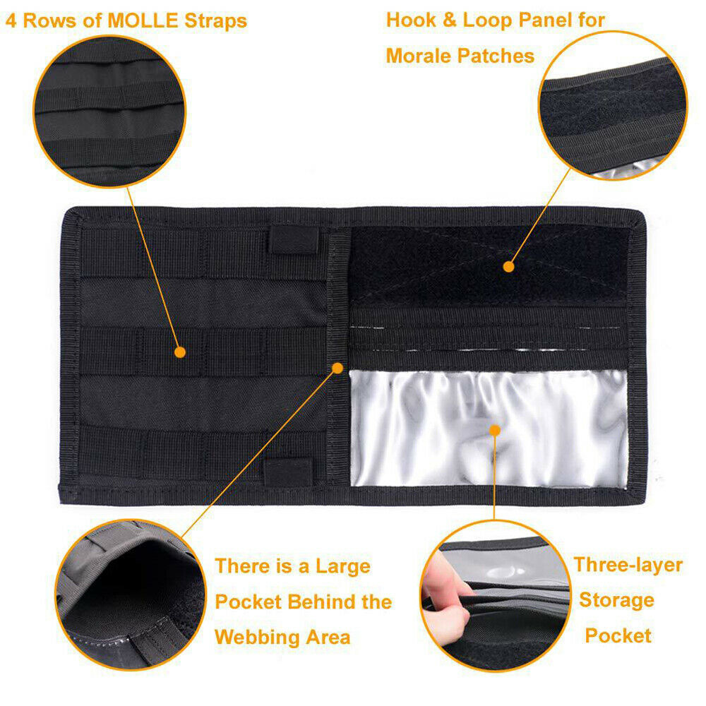 Tactical Molle Car Sun Visor Organizer Storage Bag Nylon Auto Panel Accessories