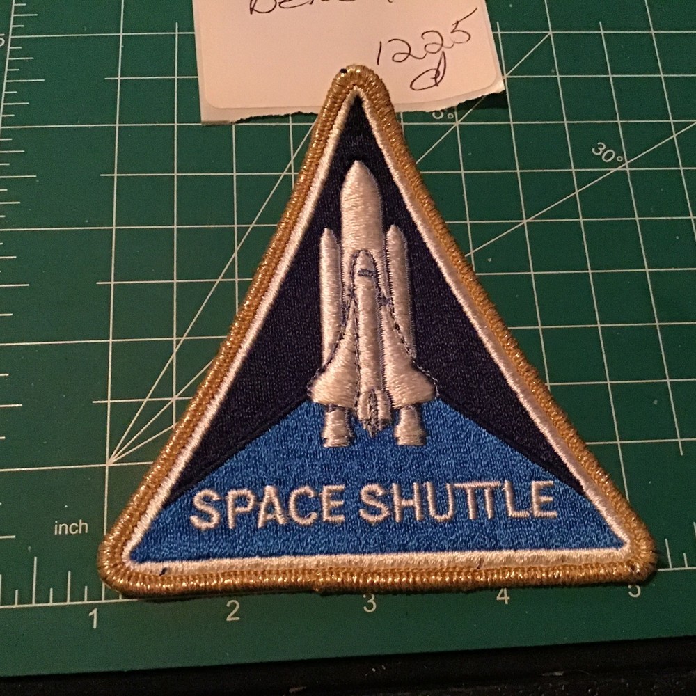 NASA Space Shuttle Triangle Souvenir 4.25” Tall Embroidered Patch Badge