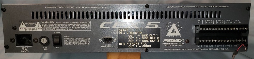 Peavey CEX 5 DSP (Speaker Management System)