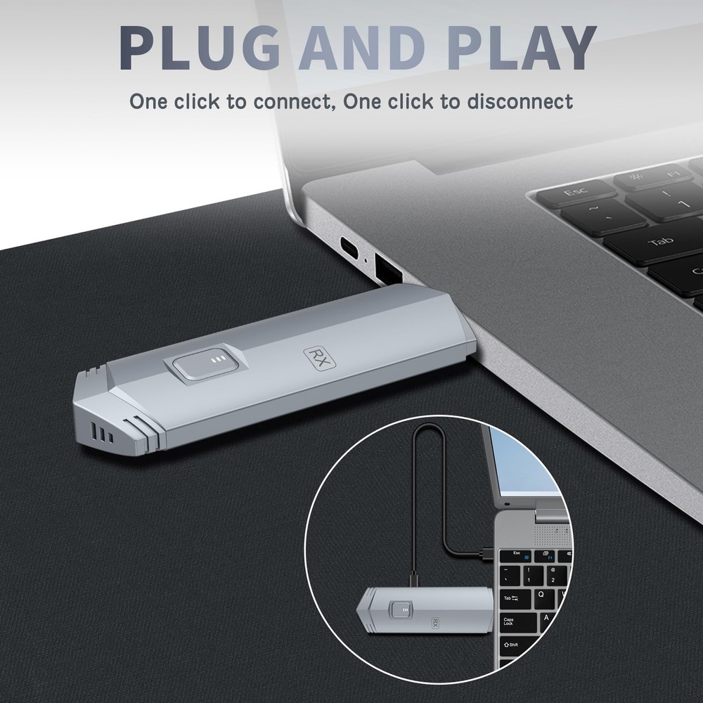 Wireless HDMI Transmitter and Receiver, HDMI Wireless Extender Portable 4k