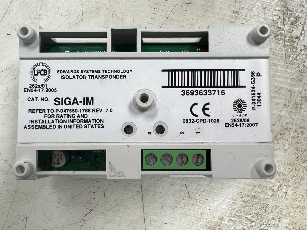 👀 EDWARDS EST FIRE ALARM ISOLATOR TRANSPONDER MODULE SIGA-IM