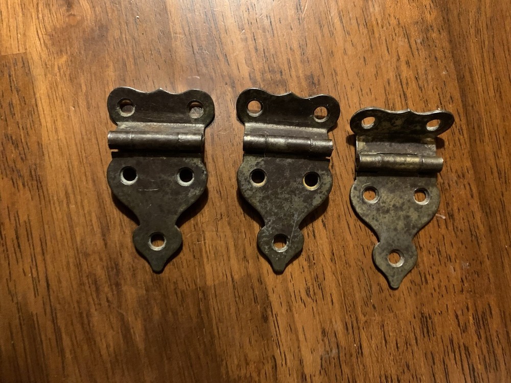 Vintage brass hinges set of three
