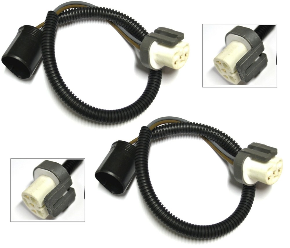For Extension Ceramic 9007 HB5 Two Harness Head Light Replace Connector Socket