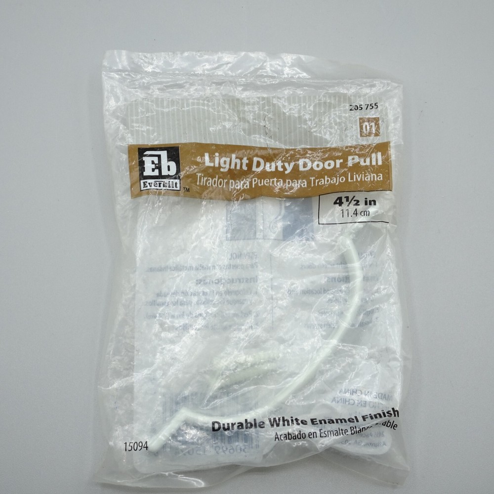 Everbilt Light Duty Door Pull White 4-1/2" 205 755