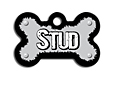 STUD PERSONALIZED SMALL BONE PET ID TAG