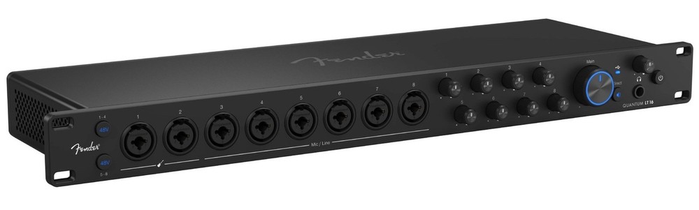Fender Quantum LT 16 USB-C 16x8 Audio Recording Interface+Studio Microphone