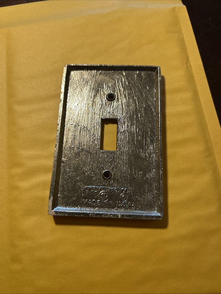 Vintage Dilly Brass Plated Light Switch Plate