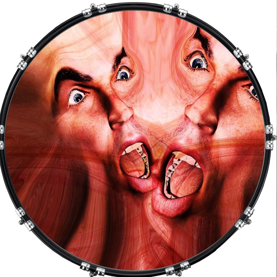 20" Custom Bass Kick Drum Front Head Graphical Faces 2