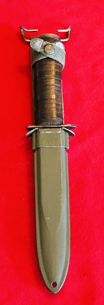 WW2 US M3 IMPERIAL CUSTOMIZED (MARKED ON BLADE) & USM8 SHEATH