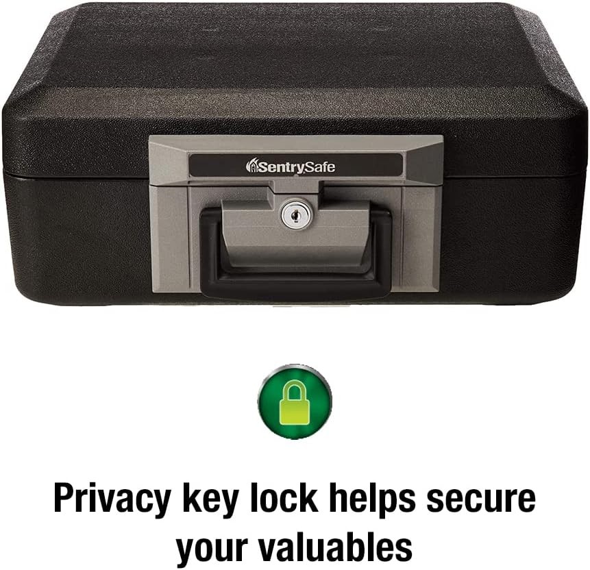 Fireproof Safe Box with Key Lock Chest Safe with Carrying Handle to Secure