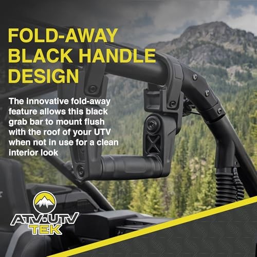 Elite Series Grab Handle – Black UTV Grab Handle with Custom Clamp System –