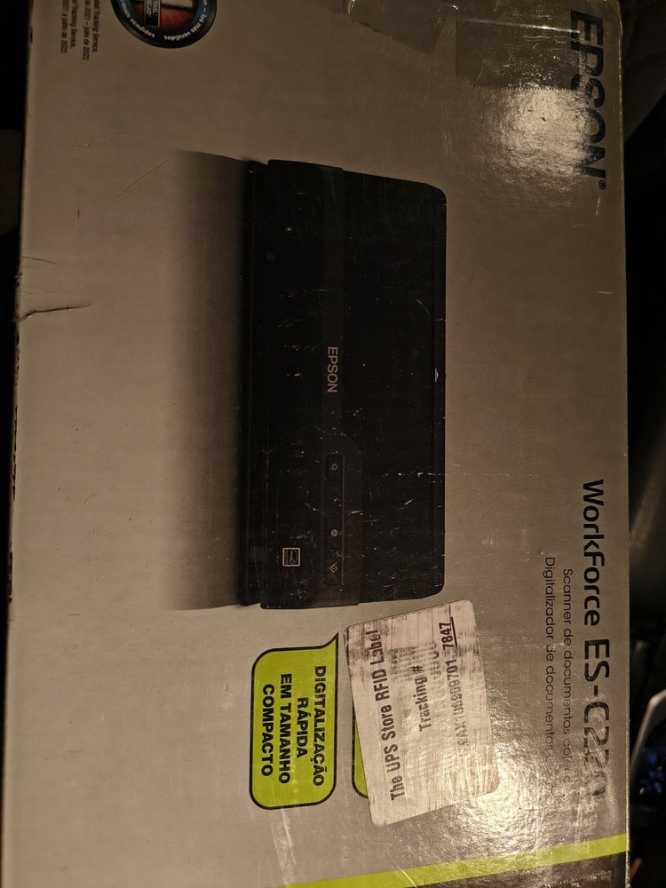 Epson WorkForce ES-C220 Desktop Scanner, Duplex, Portable, USB