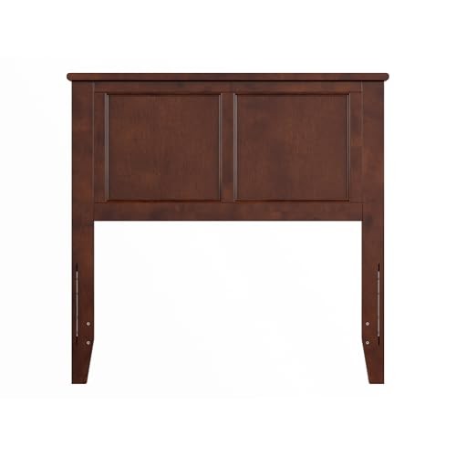 , Madison Solid Wood Panel Headboard with Attachable Charger Twin Walnut