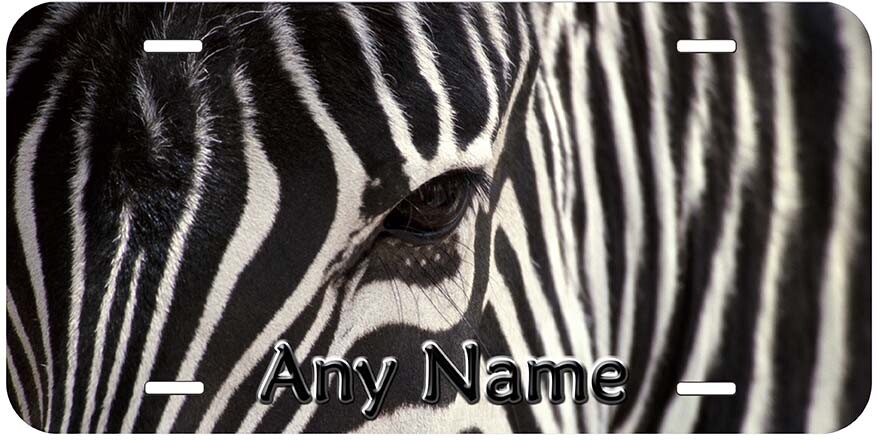 Zebra Any Name Personalized Novelty Car License Plate