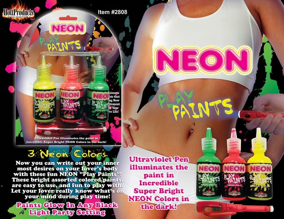 Neon Play Paints Black Light Reactive Couples Body Paint