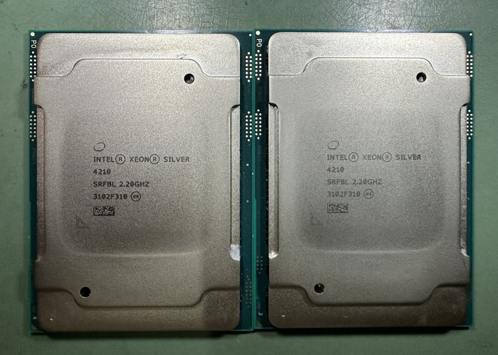 lot of 2  Intel Xeon Silver 4210 2.20 GHz 10 Core Server Processor CPU  SRFBL