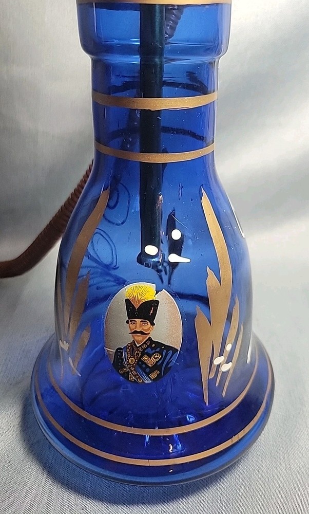 30" Tall Glass Hand Painted Hookah