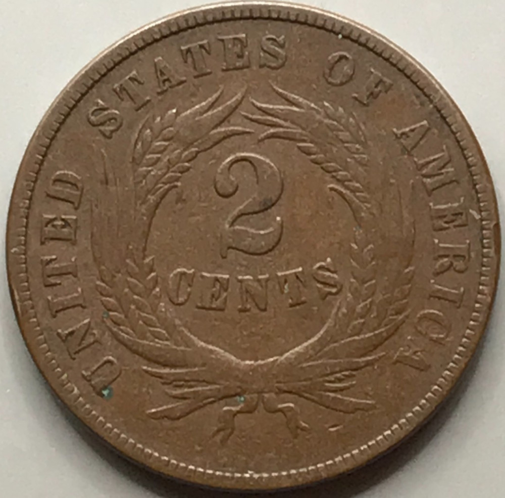 1869 2 Cent Piece Type Coin Nice VF-XF Condition