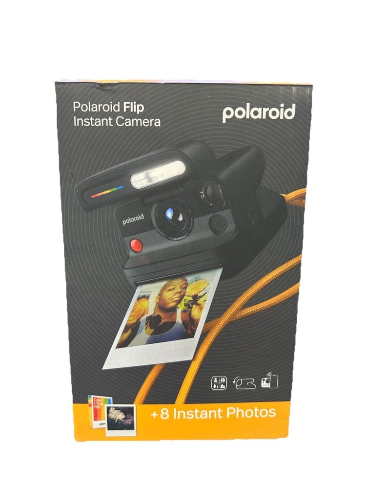 Polaroid Flip Instant Camera Black Includes 8 Instant Photos Model Flip