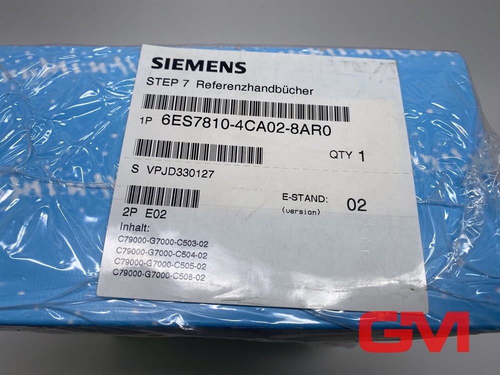 Siemens Reference Manuals 6ES7810-4CA02-8AR0 Reference Manual STEP7 Version 02