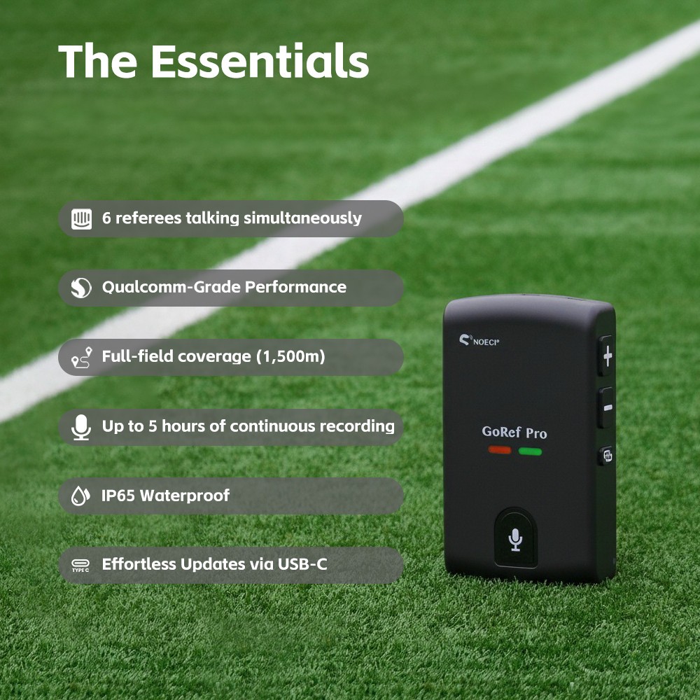 Bluetooth Football Soccer Referee Intercom Communication Interphone for 2 user