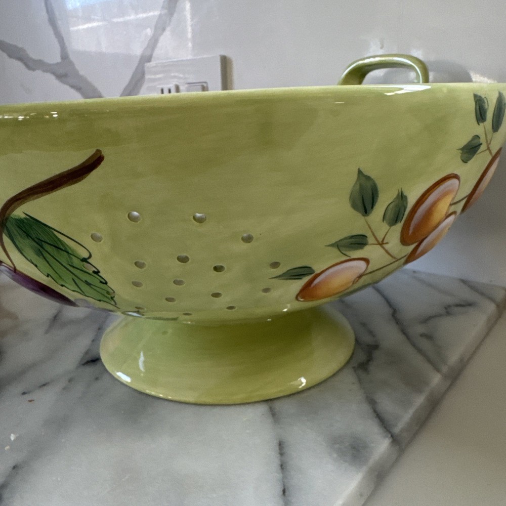 Vintage Ceramic Claire Murray Fruit Berries Strainer Colander Artificial Fruit