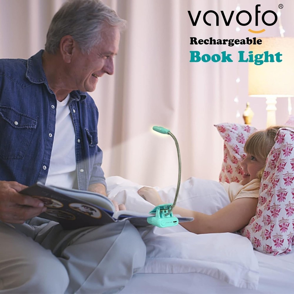 Versatile Clip-On Reading Light with Adjustable Brightness for Every Need