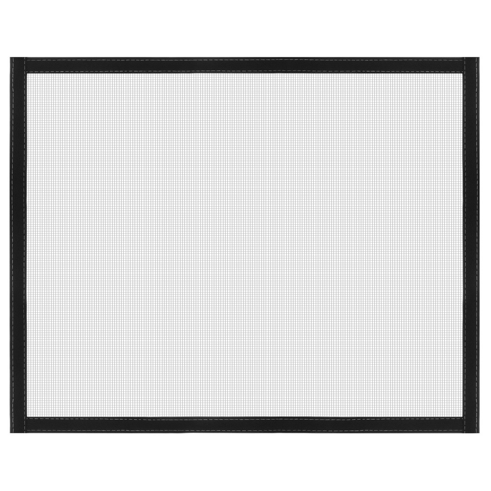 Window Screen Mesh, 24" x 31" Fiberglass Net Mesh Grey Frame Hook and Loop