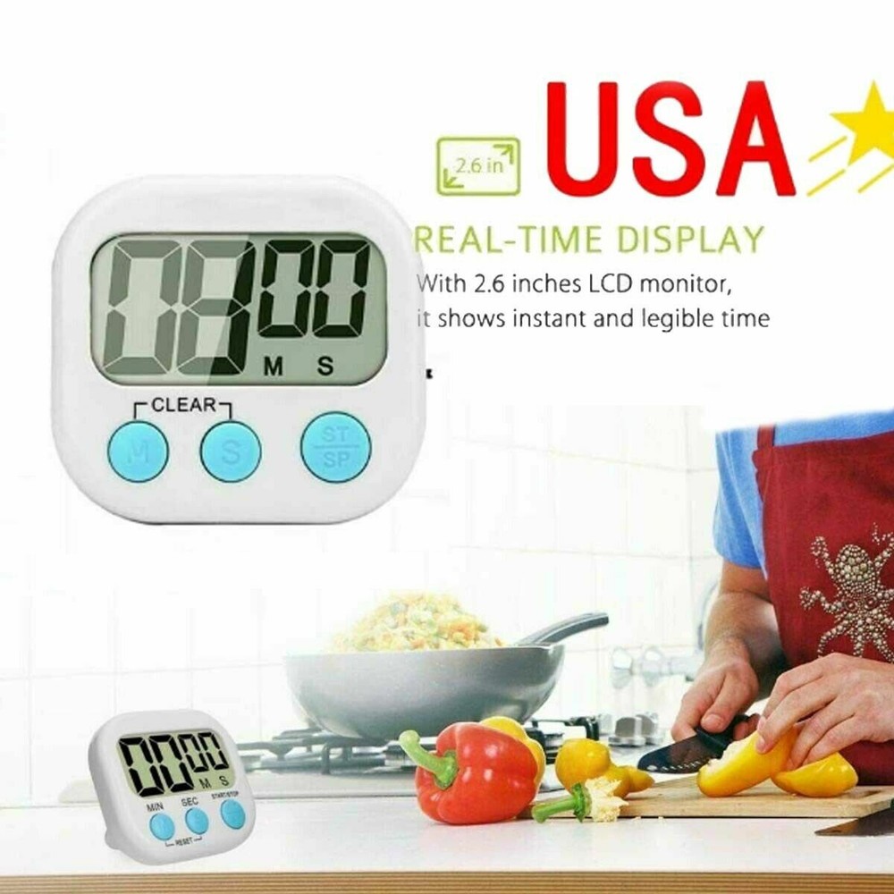 Digital Electronic Kitchen Magnetic Timer Baking Cooking LCD Precision Timer