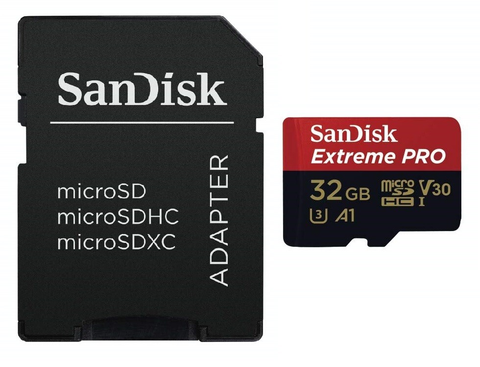 Sandisk 32GB Extreme Pro MicroSD Memory Card Class 10 UHS-I V30 Includes Adapter