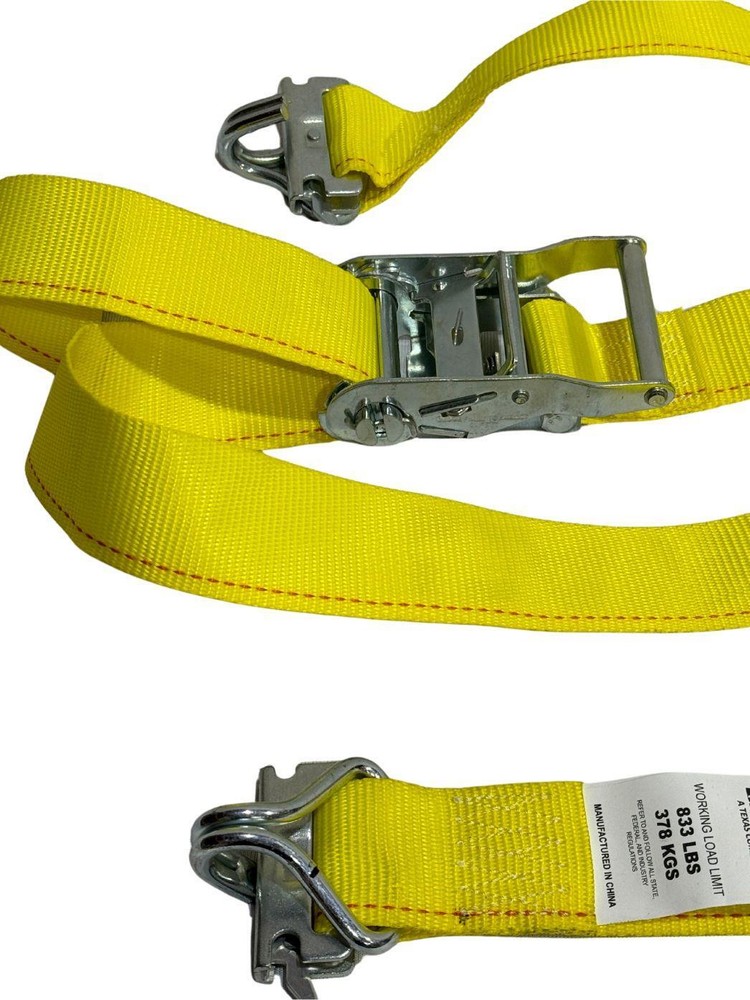 12' E-Track Ratchet Strap w/Wire Hook 4 Pack