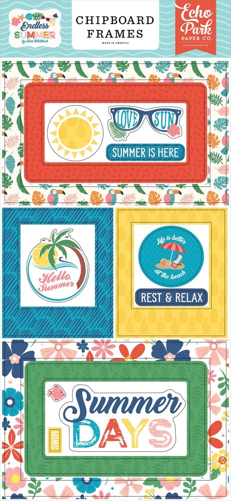 Endless Summer Chipboard 6"X13"-Frames - 3 Pack