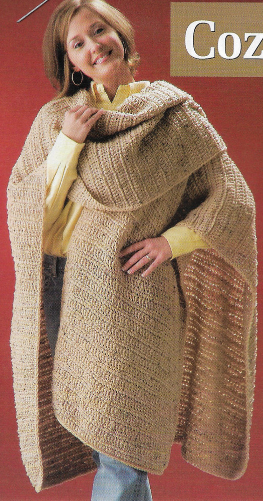 Lady's Cozy Wrap crochet pattern instructions